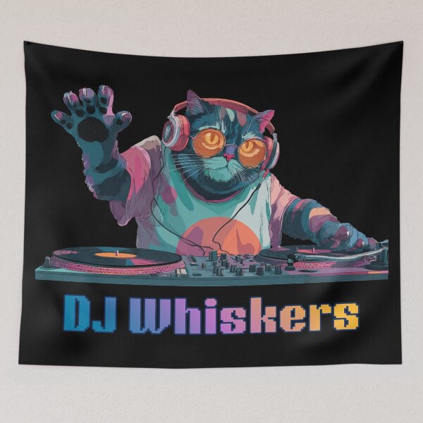 Item preview, DJ Whiskers designed and sold by bubblyrainbow.