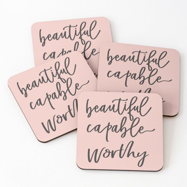 Item preview, Beautiful Capable Worthy – Empowering Affirmation Quotes designed and sold by Vicky021.