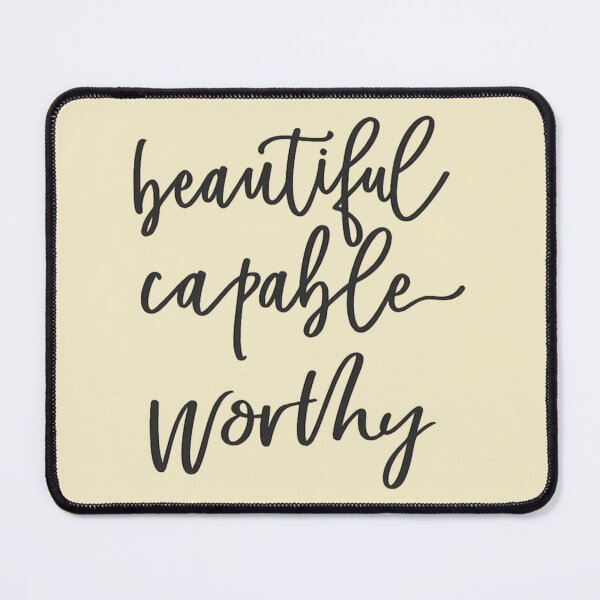 Item preview, Beautiful Capable Worthy – Empowering Affirmation Quotes designed and sold by Vicky021.