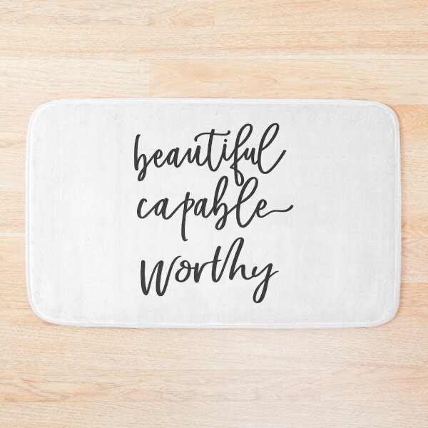 Item preview, Beautiful Capable Worthy – Empowering Affirmation Quotes designed and sold by Vicky021.