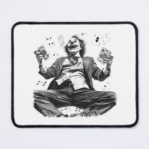 Item preview, Mad Clown Card Dealer – Dark Joker Vibes Playing Cards Black & White designed and sold by inkoutninja.