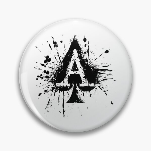 Item preview, Ace of Spades Letter A – Grunge Ink Splatter Poker Card Symbol designed and sold by inkoutninja.