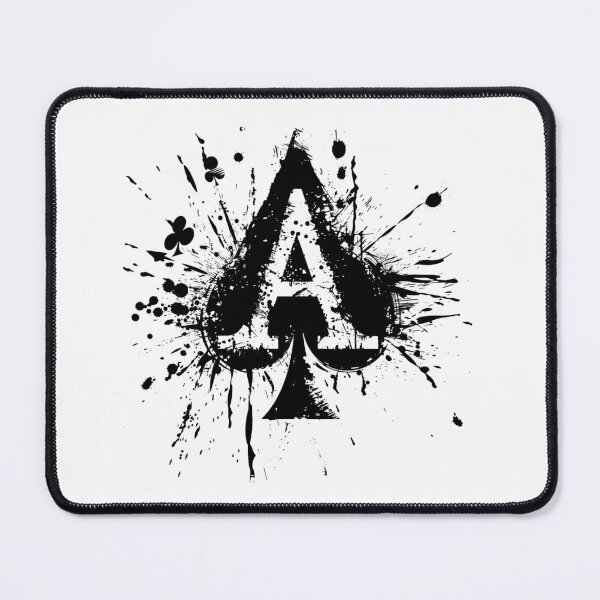 Item preview, Ace of Spades Letter A – Grunge Ink Splatter Poker Card Symbol designed and sold by inkoutninja.