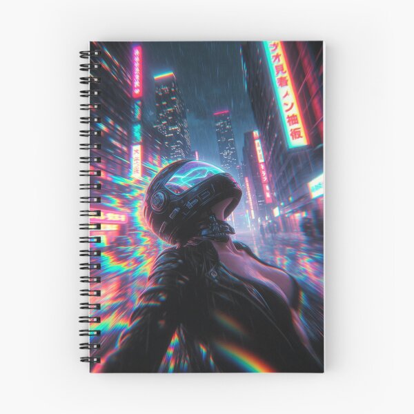 Item preview, Cyberpunk Neon Glitch Babe – Futuristic Helmet in Rainy Tokyo RGB Storm designed and sold by RadaQueen.