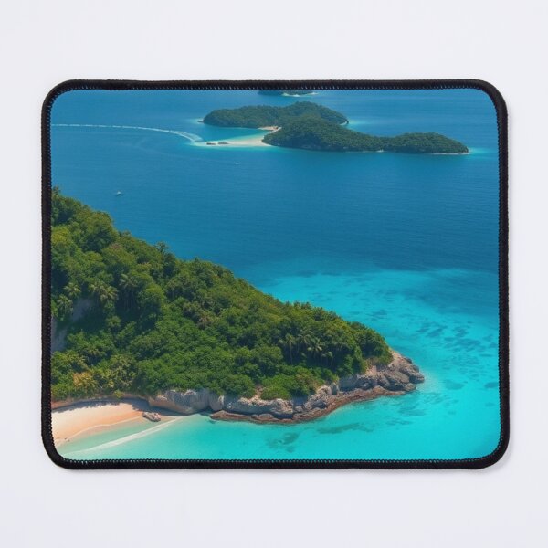 Item preview, Aerial View of Tropical Archipelago and Boats designed and sold by Vida e Arte.