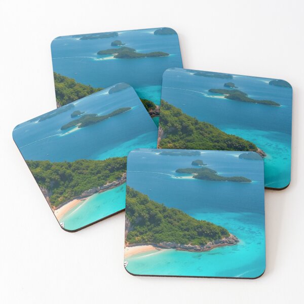 Item preview, Aerial View of Tropical Archipelago and Boats designed and sold by Vida e Arte.