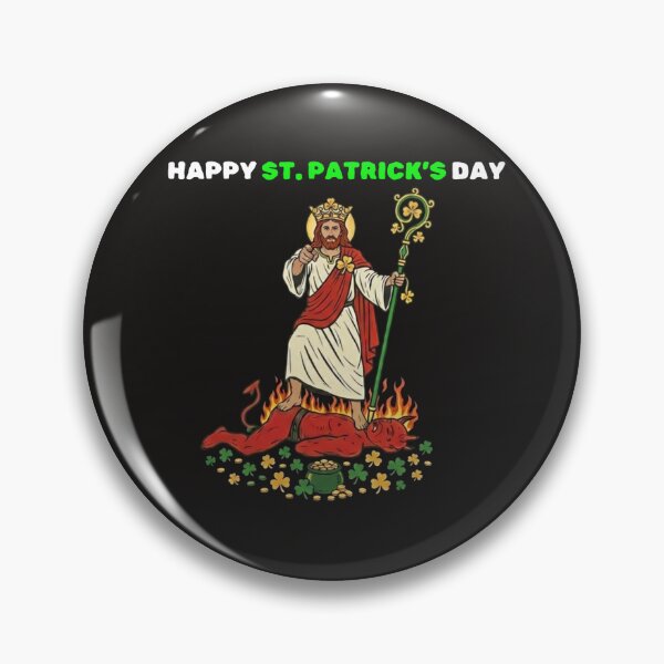 Item preview, St. Patrick's Day | Jesus defeating Satan  designed and sold by UnboundFull.