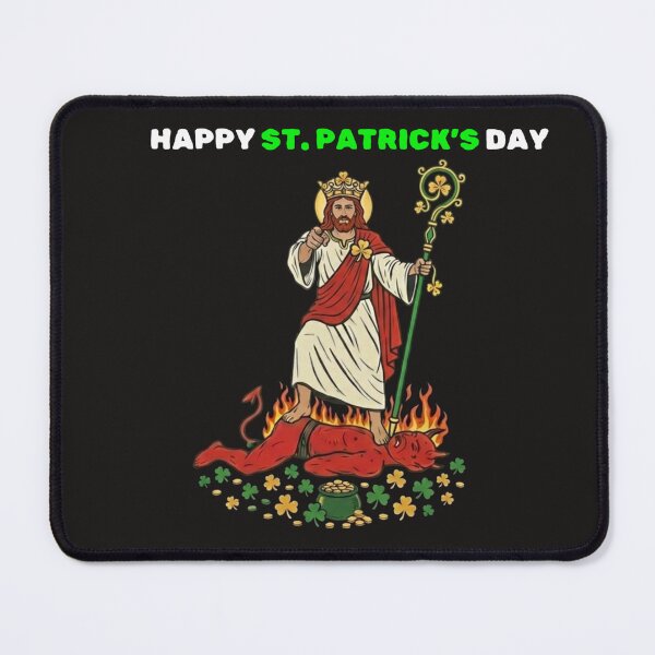 Item preview, St. Patrick's Day | Jesus defeating Satan designed and sold by UnboundFull.