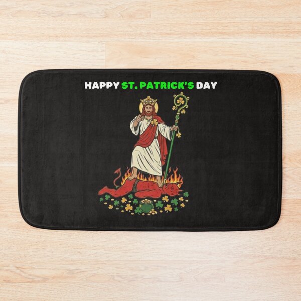 Item preview, St. Patrick's Day | Jesus defeating Satan  designed and sold by UnboundFull.