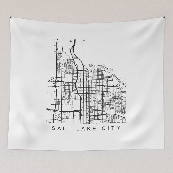 Item preview, Salt Lake City Minimalist City Street Map Dark Design designed and sold by Andrewkgolf.