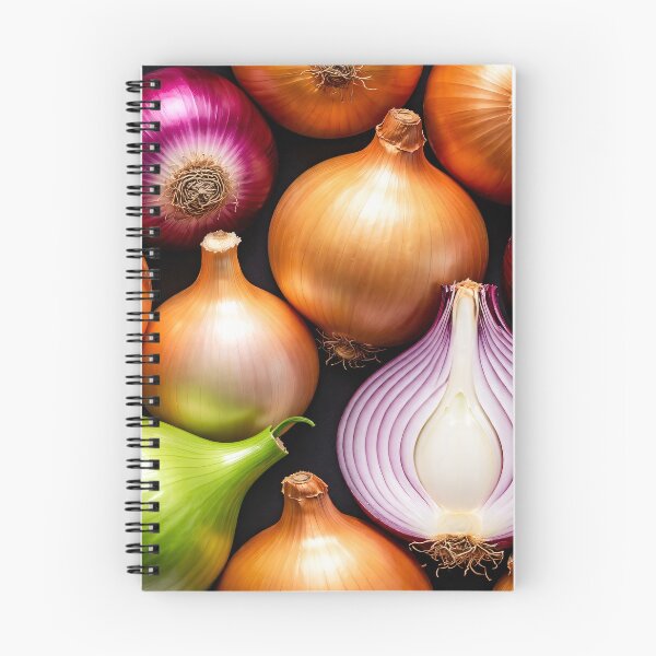 Item preview, Onion Still Life Photography – Red Yellow Green Bulbs on Dark Background designed and sold by Kaleidoscope Print.