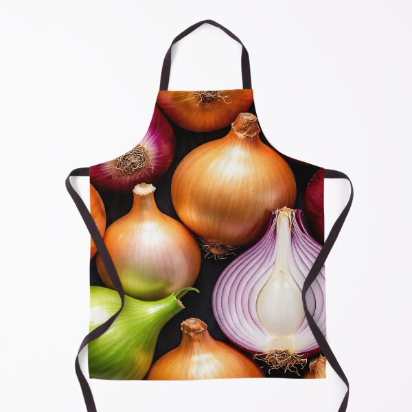 Item preview, Onion Still Life Photography – Red Yellow Green Bulbs on Dark Background designed and sold by Kaleidoscope Print.