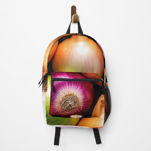 Item preview, Onion Still Life Photography – Red Yellow Green Bulbs on Dark Background designed and sold by Kaleidoscope Print.
