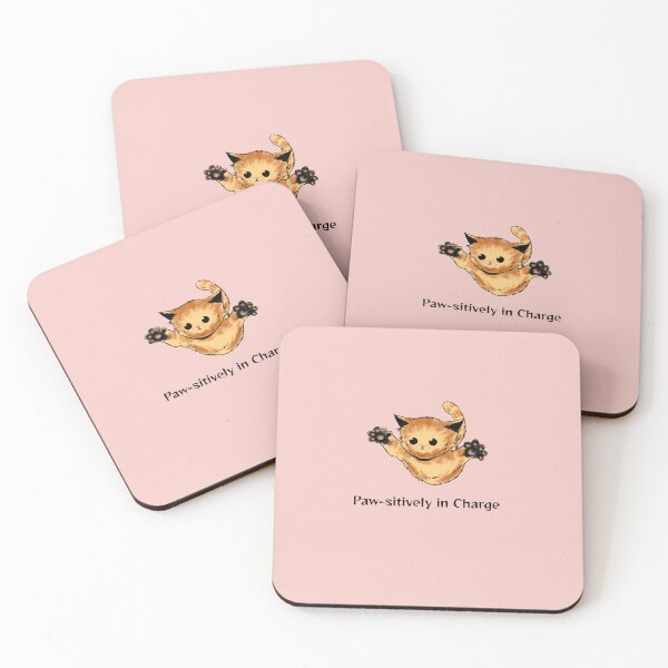 Item preview, Paw-sitively in Charge Funny Cat designed and sold by Sachie's Studio.