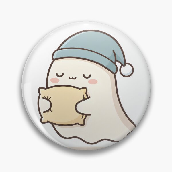 Artikelvorschau, Niedlicher schlafender Geist – Kawaii-Illustration eines gemütlichen Geistes entworfen und verkauft von Biwbiwty.