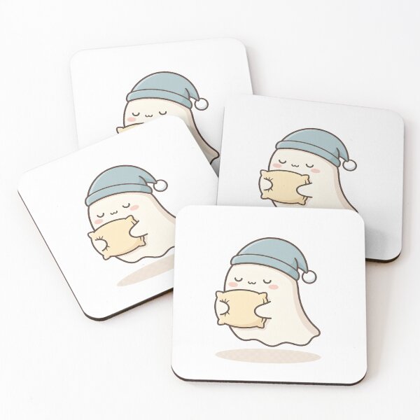 Item preview, Cute Sleeping Ghost – Kawaii Cozy Ghost Illustration designed and sold by Biwbiwty.