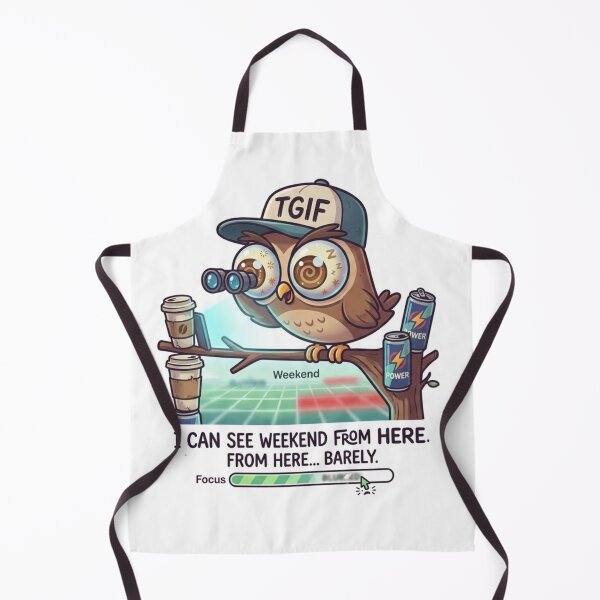 Item preview, I Can See Weekend From Here Funny TGIF Owl Sticker designed and sold by ZYNORAworld.
