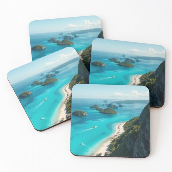 Item preview, Panoramic Aerial View of Tropical Archipelago designed and sold by Jade Ado.