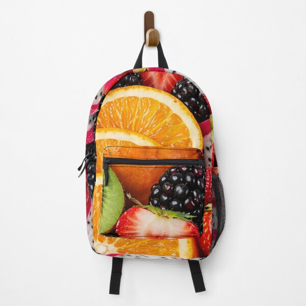 Item preview, Tropical Fruit Collage – Dragon Fruit Citrus Berry Colorful Food Art designed and sold by Kaleidoscope Print.