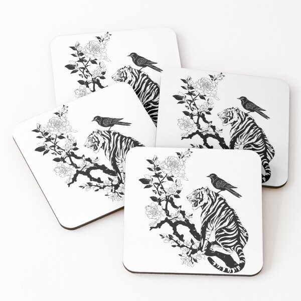 Item preview, Tiger and Magpie Friends designed and sold by bubblyrainbow.