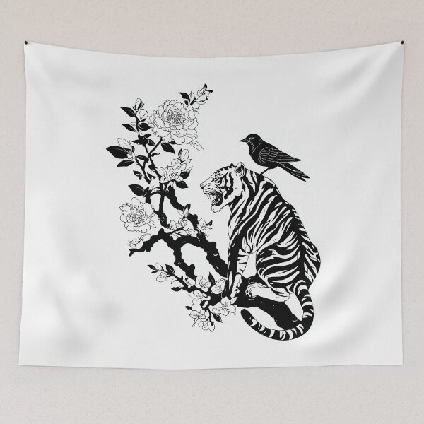 Item preview, Tiger and Magpie Friends designed and sold by bubblyrainbow.