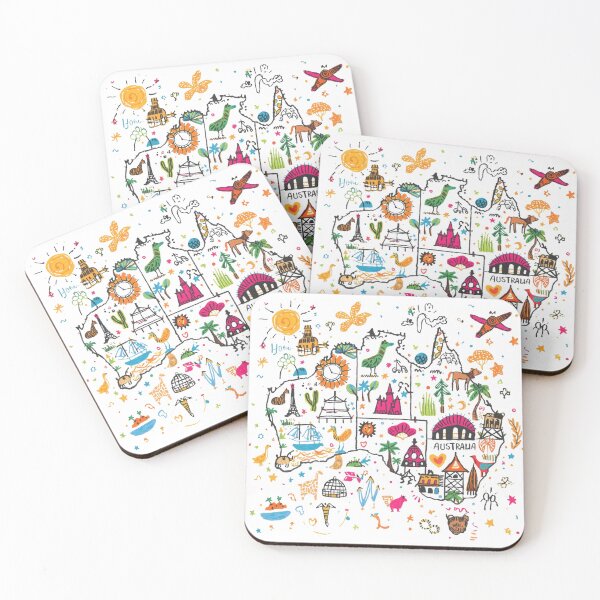 Item preview, Australia map doodle  designed and sold by Anisha  Vaz.