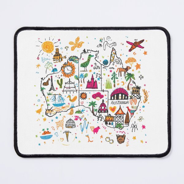 Item preview, Australia map doodle designed and sold by Anisha Vaz.