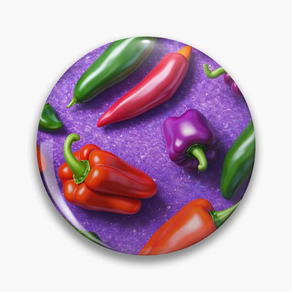 Item preview, Colorful Peppers Pattern – Red Green Purple Chili & Bell Pepper Pop Art designed and sold by Kaleidoscope Print.