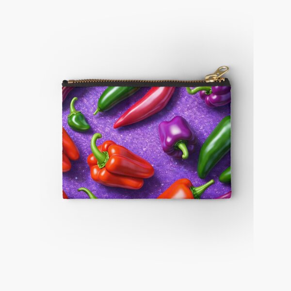 Item preview, Colorful Peppers Pattern – Red Green Purple Chili & Bell Pepper Pop Art designed and sold by Kaleidoscope Print.