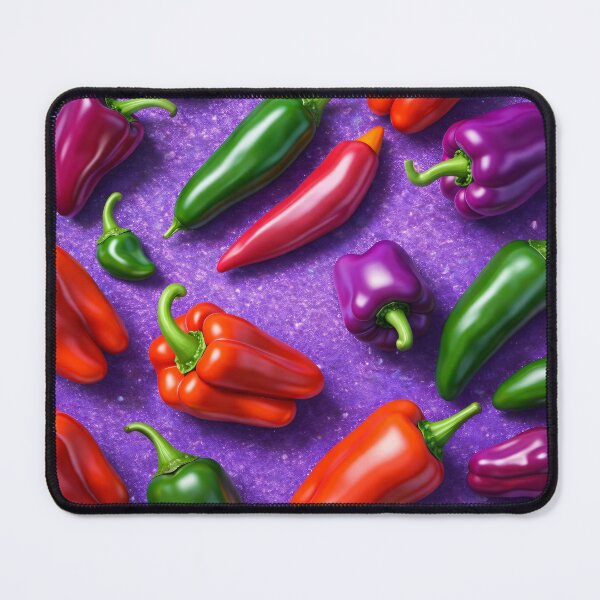 Item preview, Colorful Peppers Pattern – Red Green Purple Chili & Bell Pepper Pop Art designed and sold by Kaleidoscope Print.