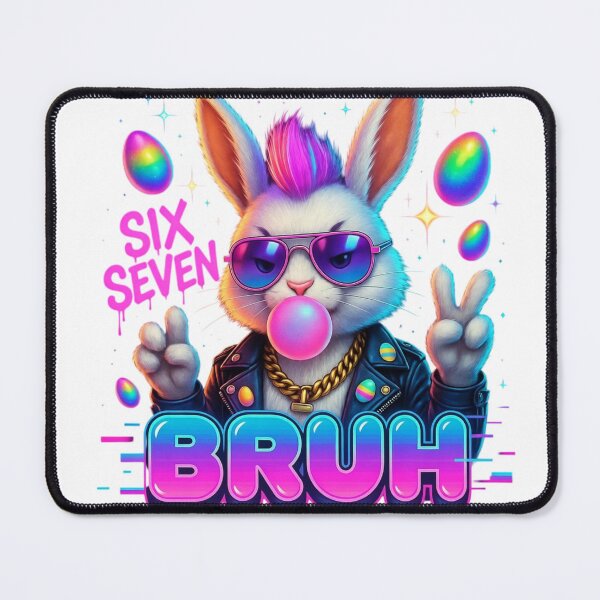 Item preview, Retro 80s Easter Bunny 67 Neon Vaporwave designed and sold by PixelVibe782.