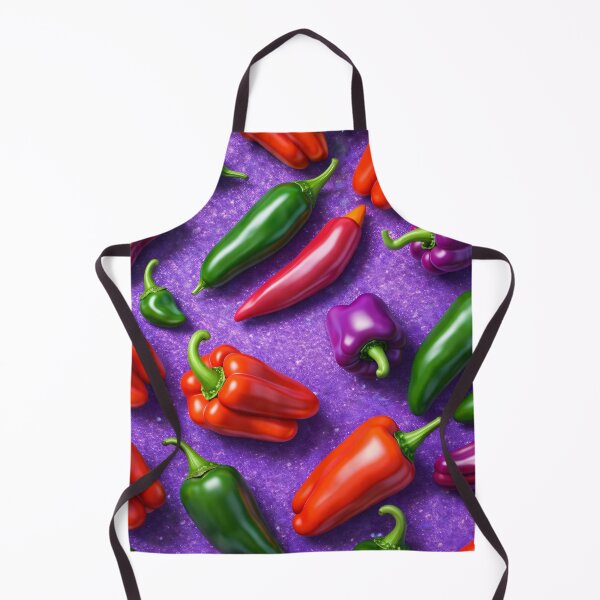 Item preview, Colorful Peppers Pattern – Red Green Purple Chili & Bell Pepper Pop Art designed and sold by Kaleidoscope Print.