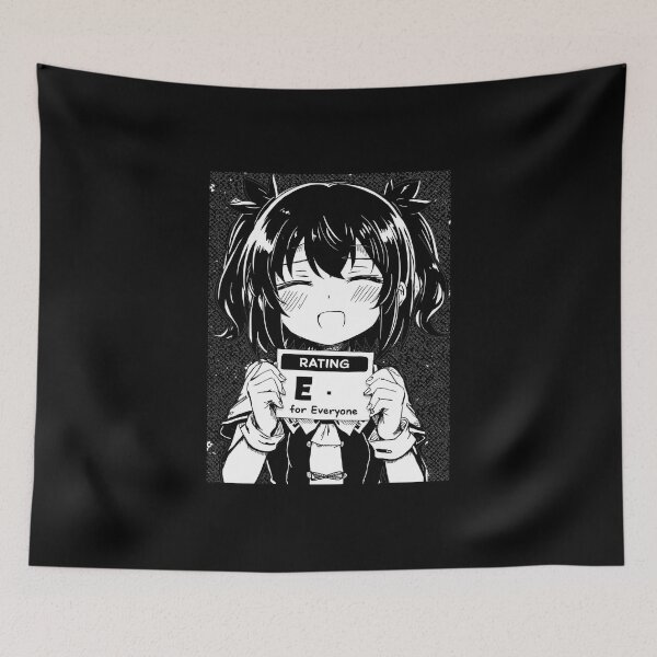 Item preview, Rating E For Everyone Wholesome Anime Girl Funny Manga Gamer Art designed and sold by ConfuseLab Alt.
