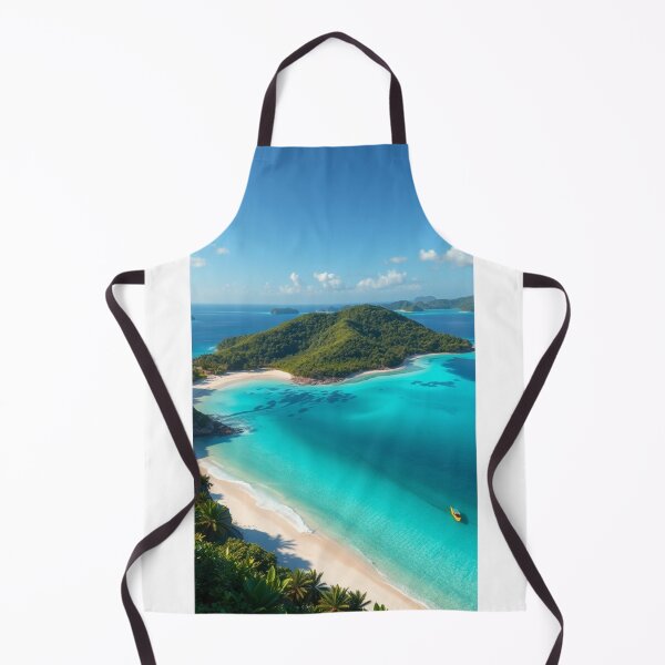 Item preview, Aerial View of Tropical Paradise Island Archipelago designed and sold by Vida e Arte.