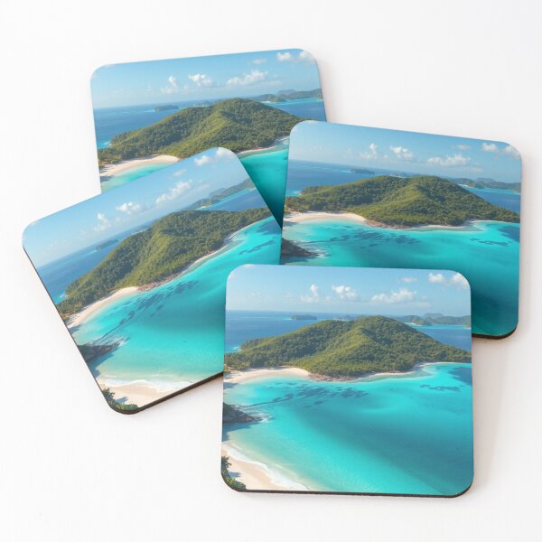 Item preview, Aerial View of Tropical Paradise Island Archipelago designed and sold by Jade Ado.