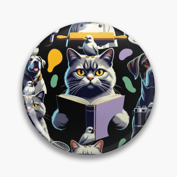 Item preview, Whimsical Pet Hobbies Collage - Cute Cat and Dog Career Mashup designed and sold by GenZFashion000.