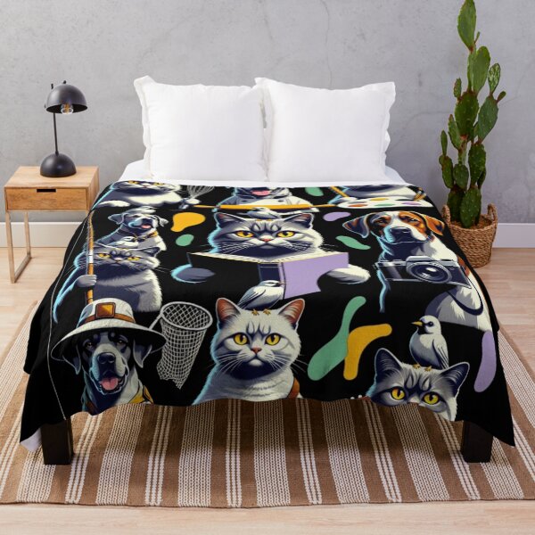 Item preview, Whimsical Pet Hobbies Collage - Cute Cat and Dog Career Mashup designed and sold by GenZFashion000.