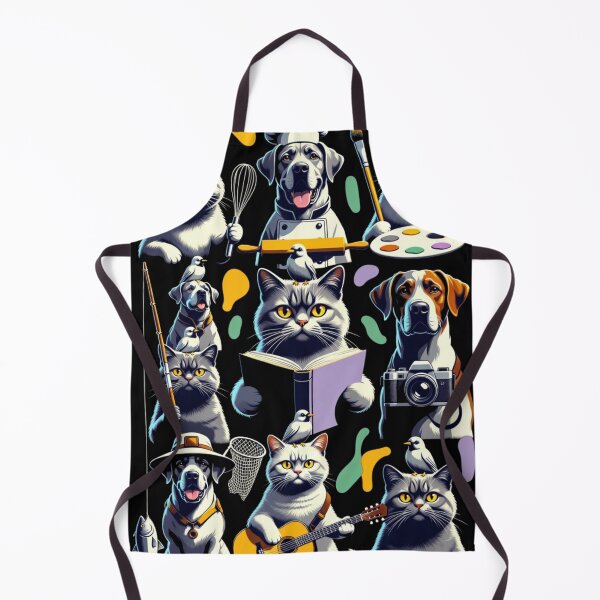 Item preview, Whimsical Pet Hobbies Collage - Cute Cat and Dog Career Mashup designed and sold by GenZFashion000.