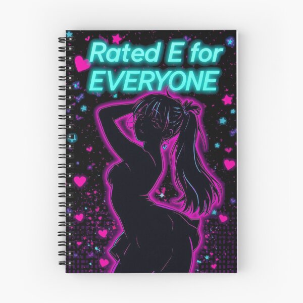Item preview, Rating E For Everyone Wholesome Anime Girl Funny Neon Gamer Art designed and sold by ConfuseLab Alt.
