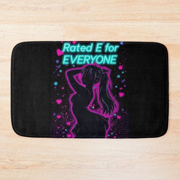 Item preview, Rating E For Everyone Wholesome Anime Girl Funny Neon Gamer Art designed and sold by ConfuseLab Alt.