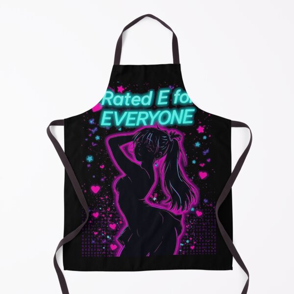 Item preview, Rating E For Everyone Wholesome Anime Girl Funny Neon Gamer Art designed and sold by ConfuseLab Shop.