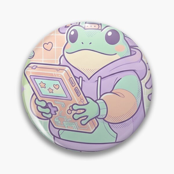 Item preview, Retro Frog Gamer T-Shirt – 90s Vaporwave Frog with Handheld Console, Japanese Katun Streetwear Graphic designed and sold by ZyxDes.