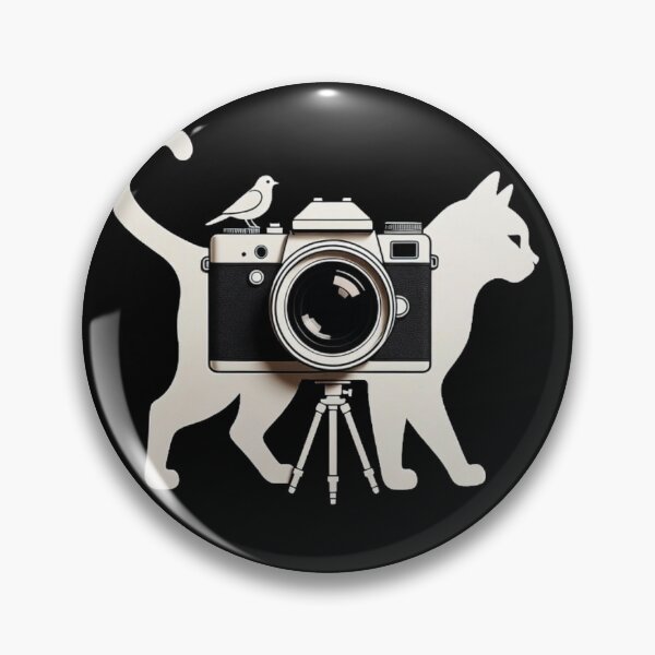Item preview, Minimalist Cat Photographer - Vintage Camera Silhouette Art designed and sold by GenZFashion000.