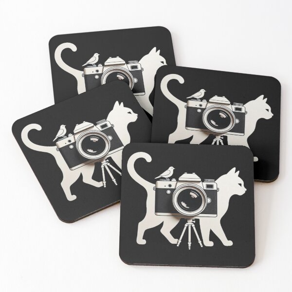 Item preview, Minimalist Cat Photographer - Vintage Camera Silhouette Art designed and sold by GenZFashion000.