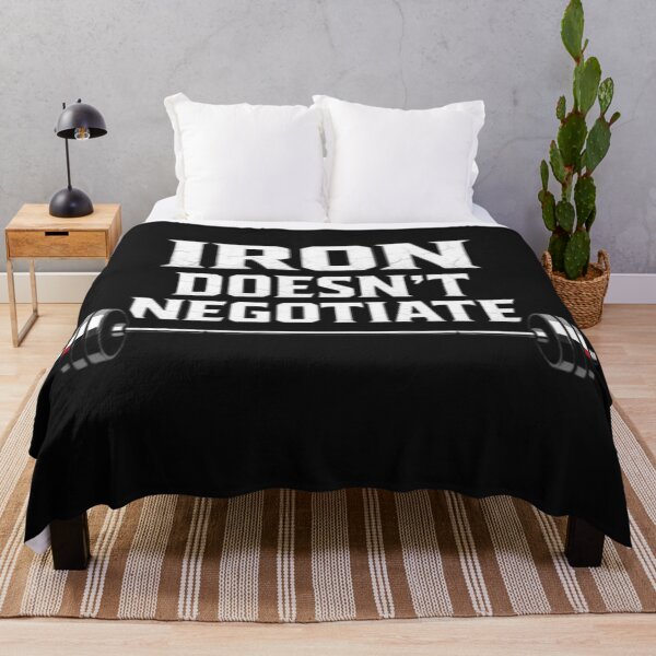 Item preview, Iron Doesn’t Negotiate – Hardcore Lifting Shirt designed and sold by wanado.