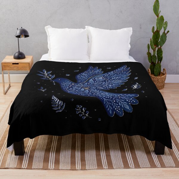 Item preview, Indigo Dove - Celestial Spirit Animal & Botanical Silhouette designed and sold by PawsyVibe.