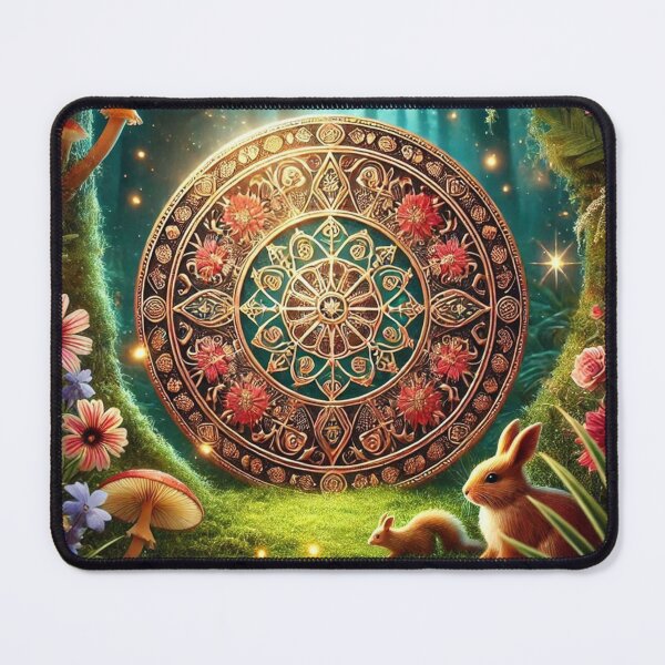 Item preview, Enchanted Forest Mandala – Mystical Nature Design designed and sold by Dogandesighn.
