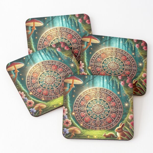 Item preview, Enchanted Forest Mandala – Mystical Nature Design designed and sold by Dogandesighn.