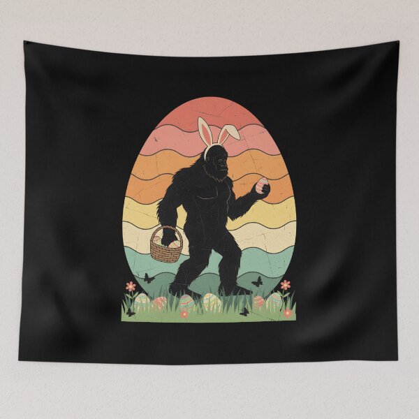 Item preview, Retro Easter Bigfoot Sasquatch Bunny Egg Hunt designed and sold by OlakunleOloroz.