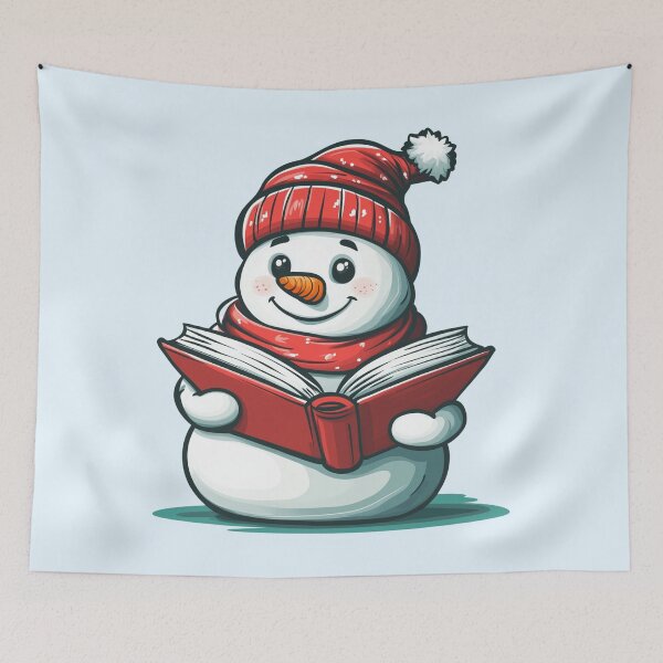 Item preview, Bookish Snowman designed and sold by bubblyrainbow.